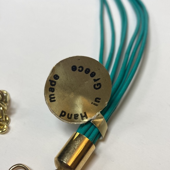 Turquoise Green and Mixed Metal Color Multi Strand Necklace - Picture 12 of 16